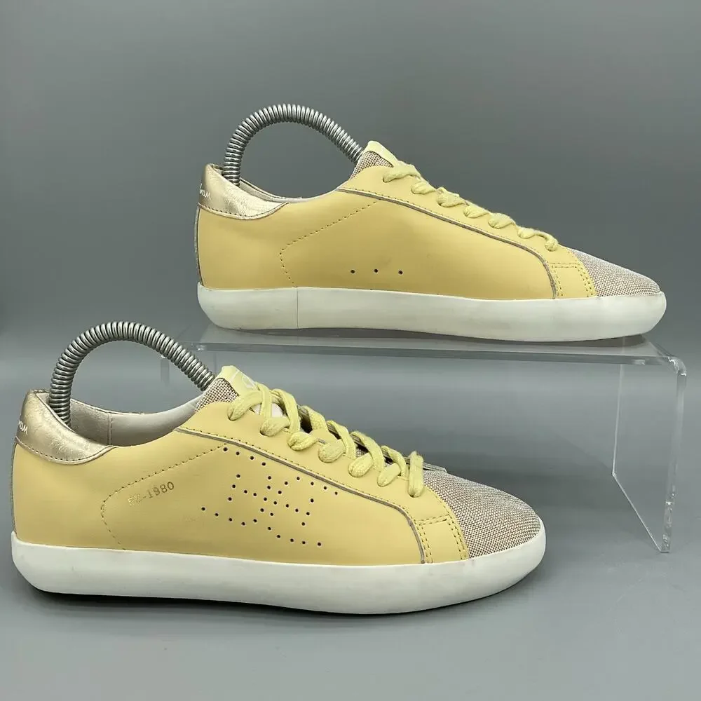 NEW Sam Edelman Girls Aubrie Sneakers Yellow/Silver Size 3M